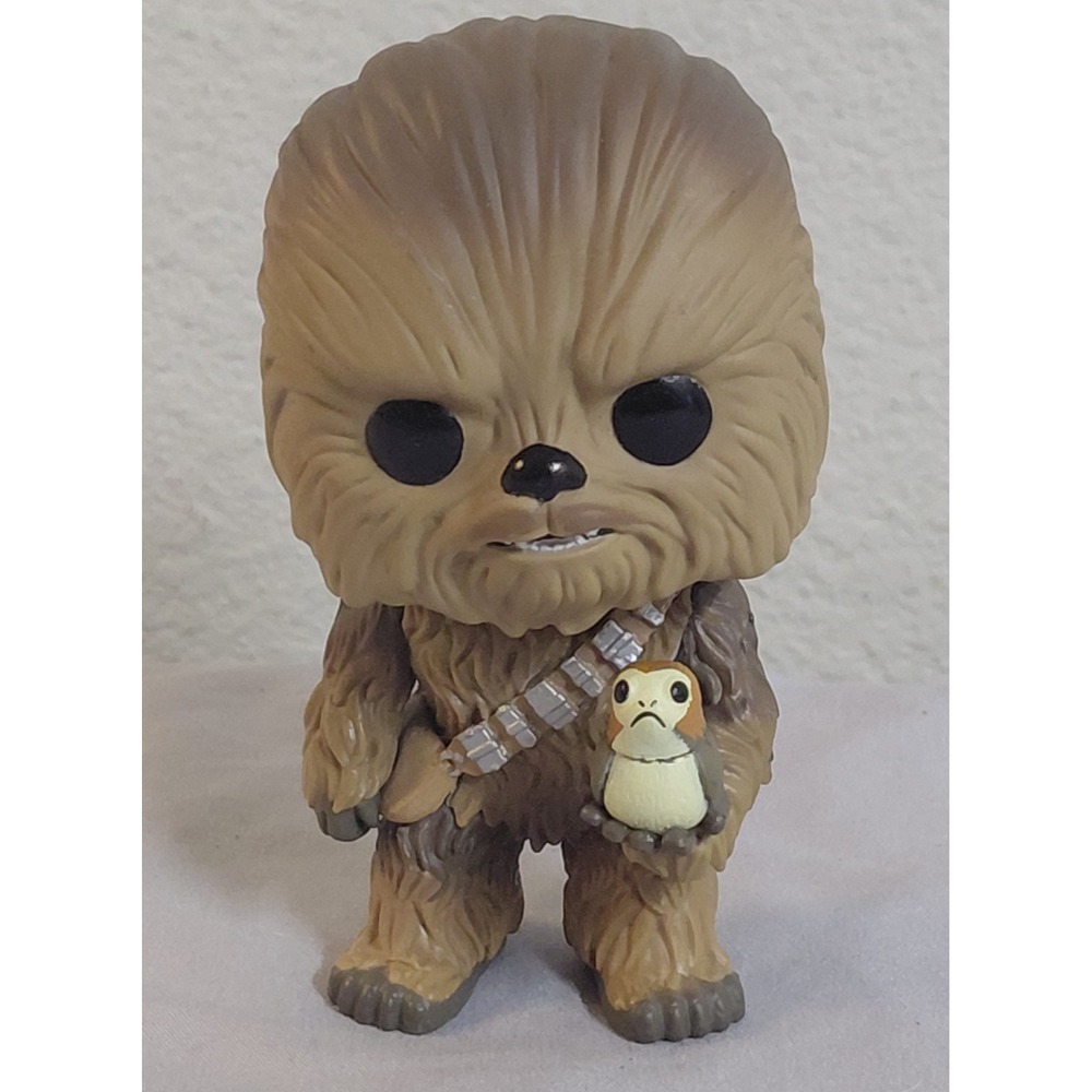 Funko Pop Star Wars The Last Jedi Chewbacca with Porg #195 Loose Bobblehead